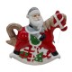 Vas ceramic cu capac, 16 cm, Santa Claus - SIMONA'S COOKSHOP